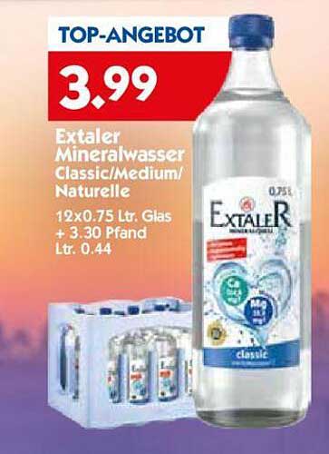 Extaler Mineralwasser Classic/Medium/Naturelle