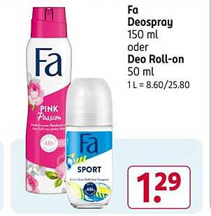 Fa Deospray oder Deo Roll-on