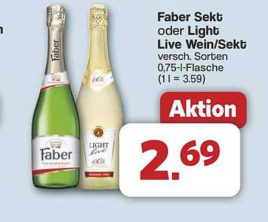 Faber Sekt oder Light Live Wein/Sekt