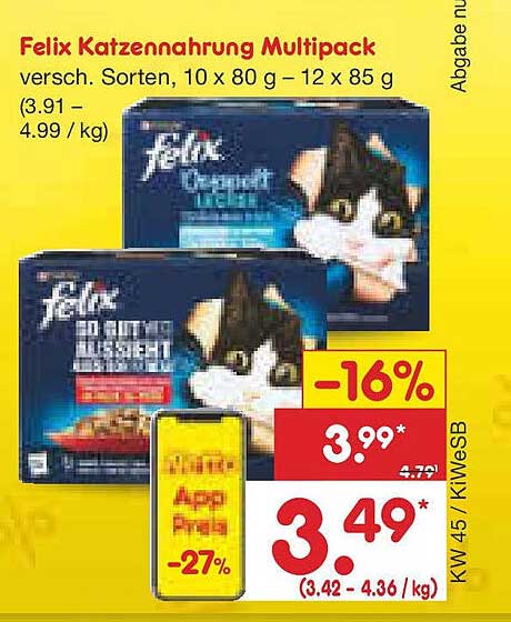 Felix Katzennahrung Multipack