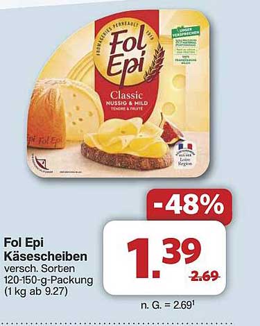 Fol Epi Käse scheiben