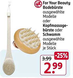 For Your Beauty Badebürste oder Kopfmassagebürste oder Schwamm