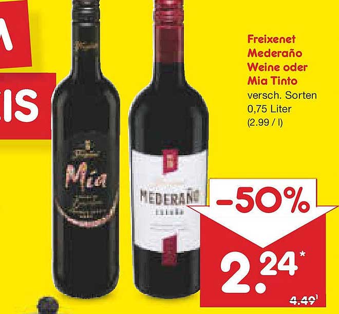 Freixenet Mederaño Weine oder Mia Tinto