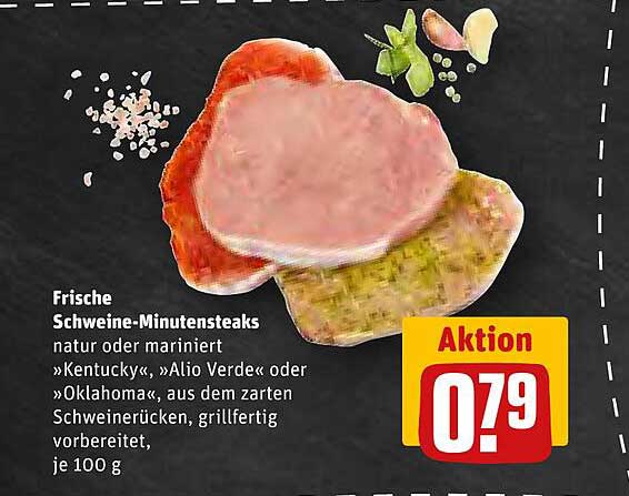 Frische Schweine-Minutensteaks