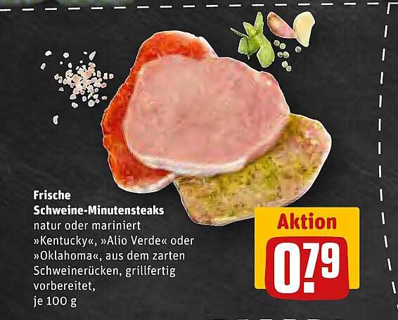 Frische Schweine-Minutensteaks