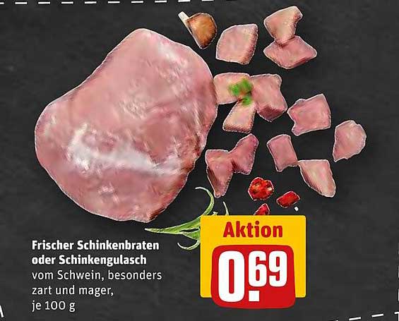 Frischer Schinkenbraten oder Schinkengulasch