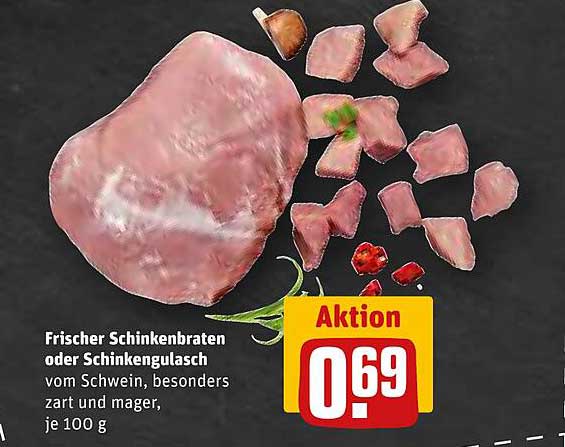 Frischer Schinkenbraten oder Schinkengulasch