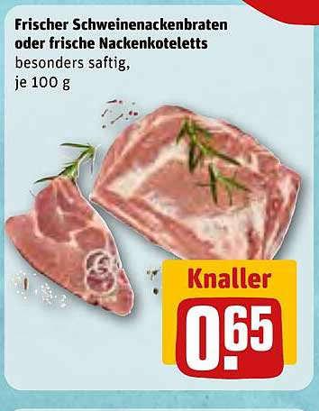 Frischer Schweinenackenbraten oder frische Nackensteaks