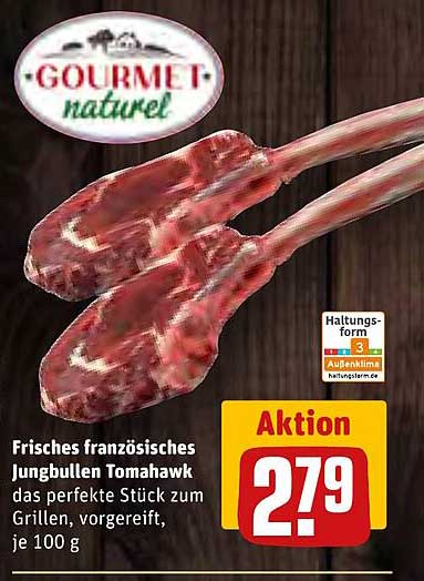 Frisches französisches Jungbullen Tomahawk