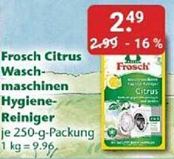 Frosch Citrus Waschmaschinen Hygiene-Reiniger