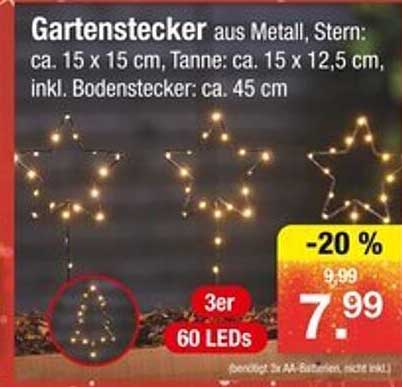 Gartenstecker aus Metall, Stern