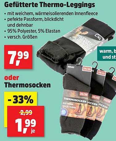 Gefütterte Thermo-Leggings oder Thermosocken