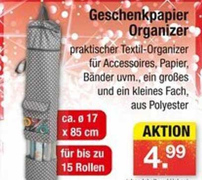 Geschenkpapier Organizer