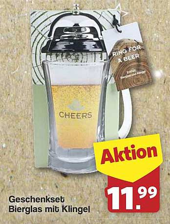 Geschenkset Bierglas mit Klingel