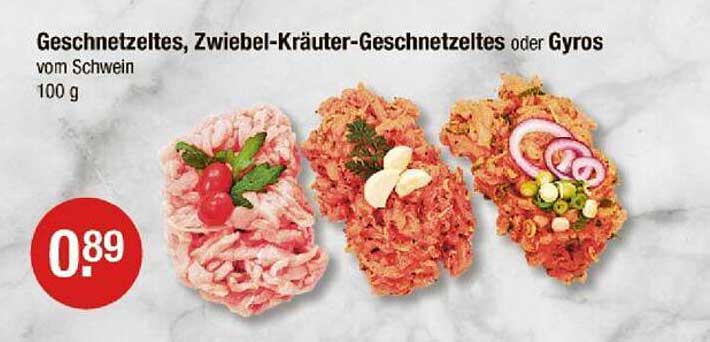 Geschnetzletes, Zwiebel-Kräuter-Geschnetzeltes oder Gyros