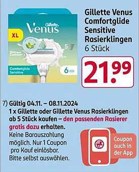 Gillette Venus Comfortglide Sensitive Rasierklingen