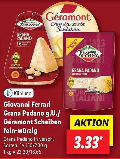 Giovanni Ferrari Grana Padano g.U./Géramont Scheiben fein-würzig