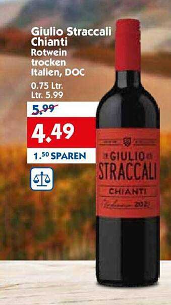 Giulio Straccali Chianti Rotwein trocken Italien, DOC