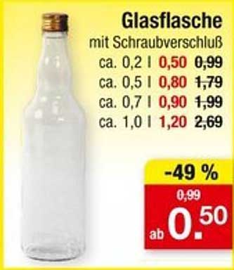 Glasflasche mit Schraubverschluß