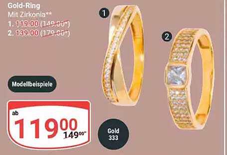 Gold-Ring Mit Zirkonia**