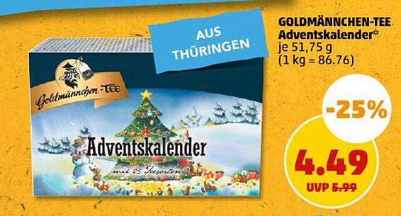 GOLDMÄNNCHEN-TEE Adventskalender