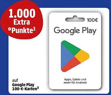 Google Play 100-€-Karten