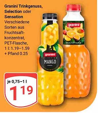 Granini Trinkgenuss, Selection oder Sensation