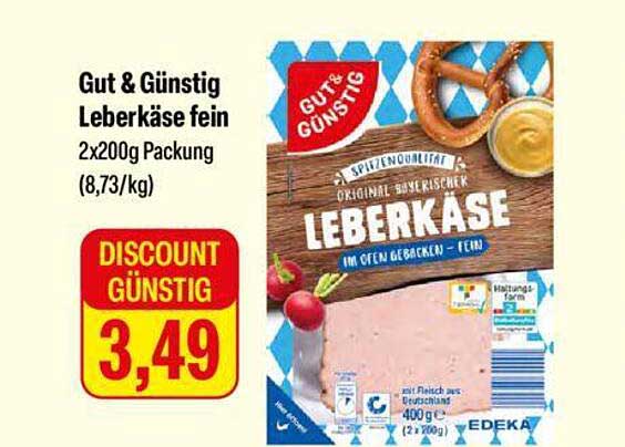 Gut & Günstig Leberkäse fein