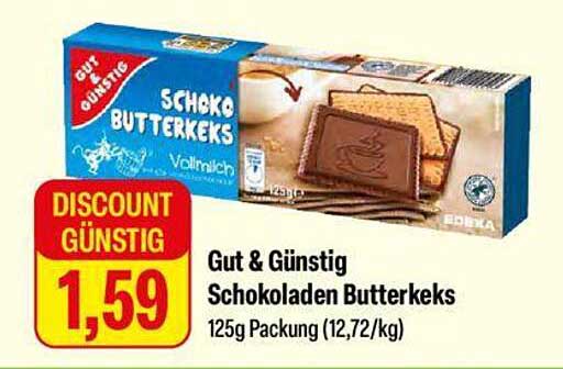 Gut & Günstig Schokoladen Butterkeks