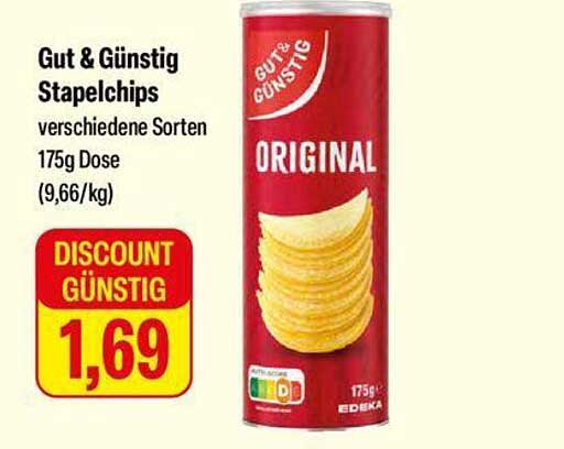 Gut & Günstig Stapelchips ORIGINAL