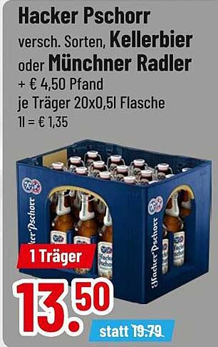 Hacker Pschorr versch. Sorten, Kellerbier oder Münchner Radler