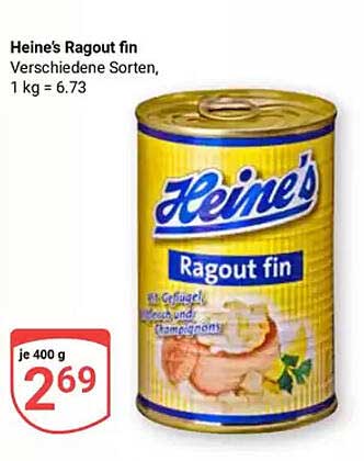 Heine's Ragout fin