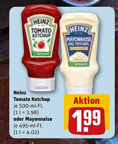 Heinz Tomat Ketchup oder Mayonnaise