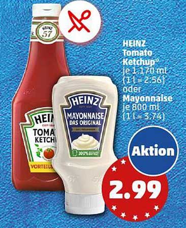 HEINZ Tomaten Ketchup oder Mayonnaise das Original