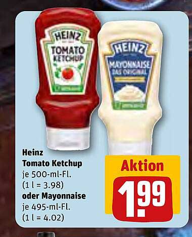 Heinz Tomato Ketchup oder Mayonnaise