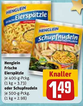 Henglein Frische Eierspätzle oder Schupfnudeln