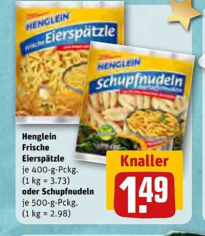 Henglein Frische Eierspätzle oder Schupfnudeln