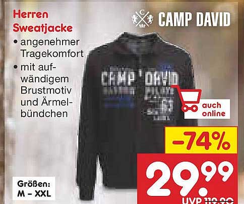 Herren Sweatjacke CAMP DAVID