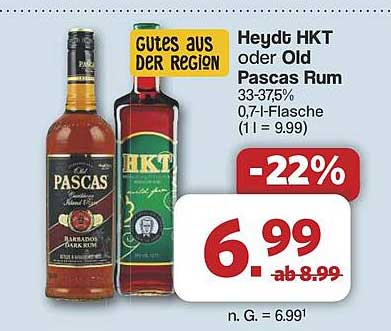 Heydt HKT oder Old Pascas Rum