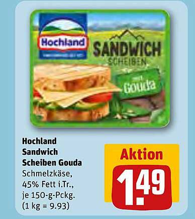 Hochland Sandwich Scheiben Gouda