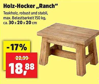 Holz-Hocker „Ranch“