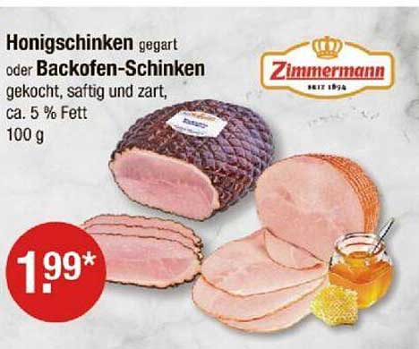 Honigschinken gegart oder Backofen-Schinken