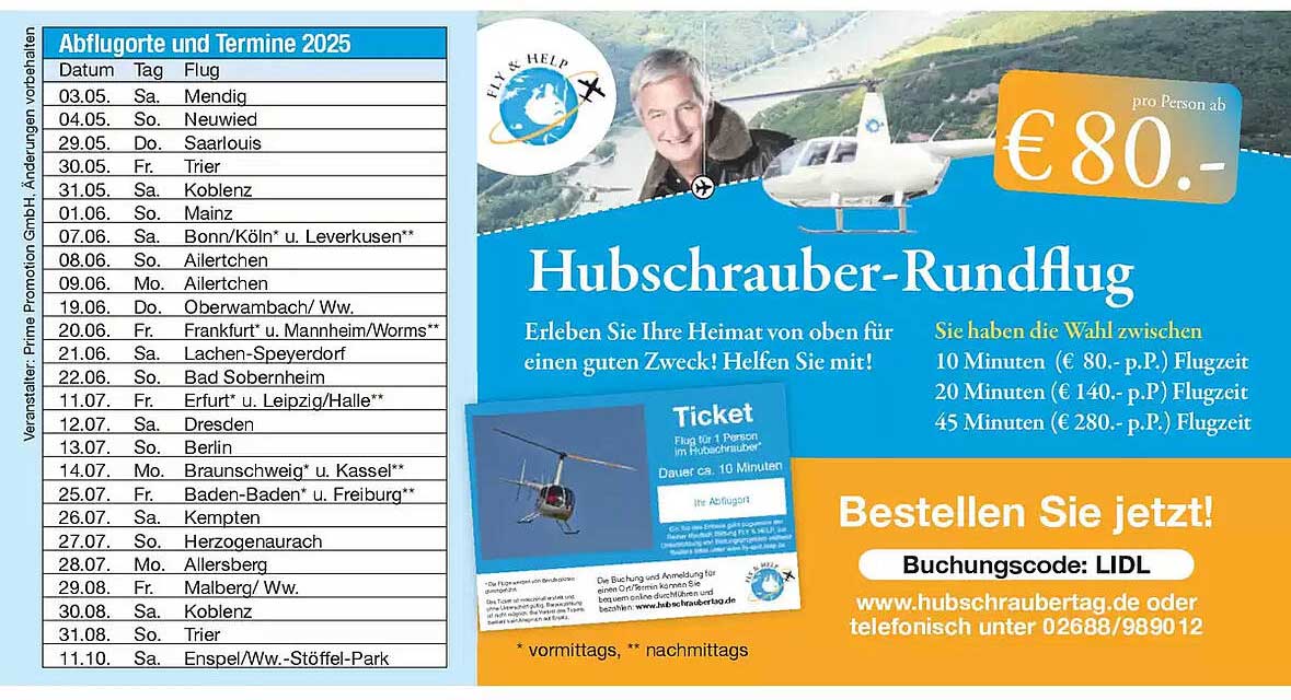 Hubschrauber-Rundflug