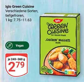 Iglo Green Cuisine „Chicken“ Nuggets