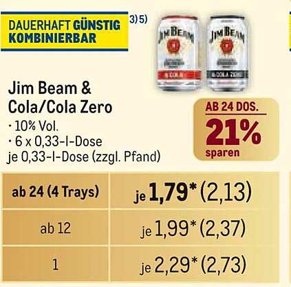 Jim Beam & Cola/Cola Zero