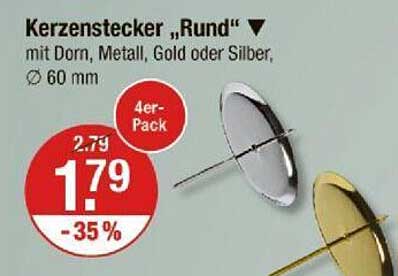 Kerzenstecker „Rund“