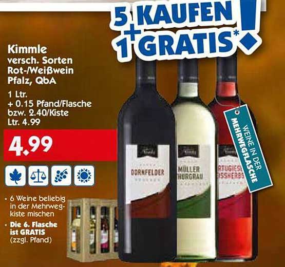 Kimmle versch. Sorten Rot-/Weißwein Pfalz, QbA