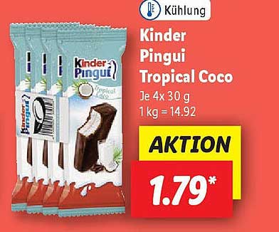 Kinder Pingui Tropical Coco