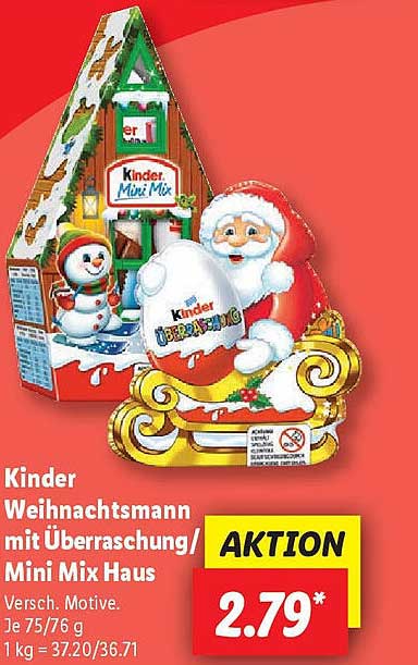 Kinder Weihnachtsmann mit Überraschung/Mini Mix Haus