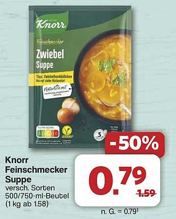 Knorr Feinschmecker Zwiebelsuppe